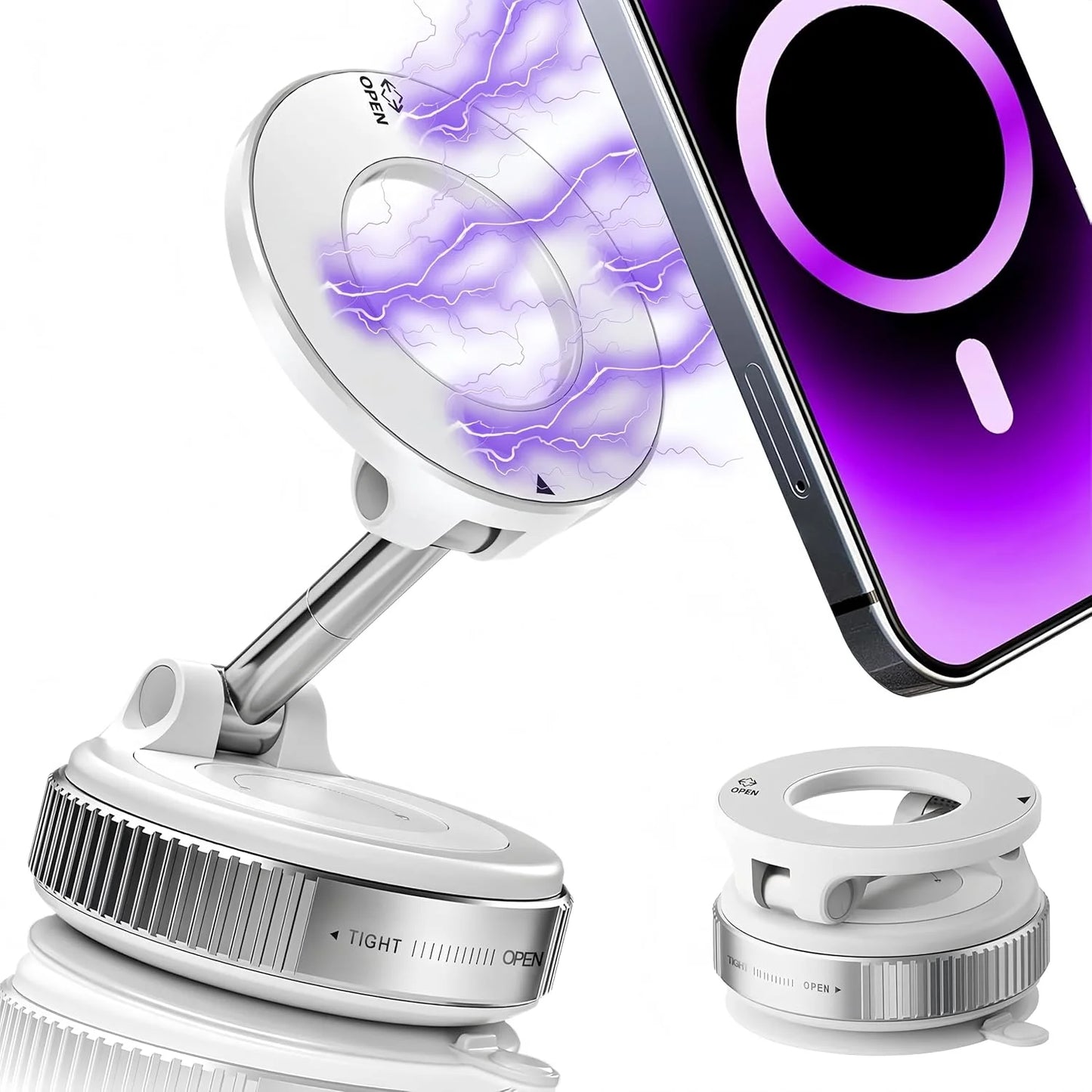 Vacuum magnetic phone holder (MagSafe compatible)